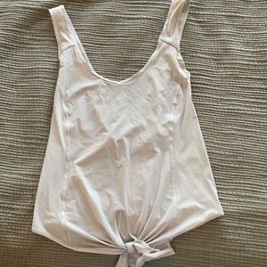 Lululemon silver/grey tie top with cross back